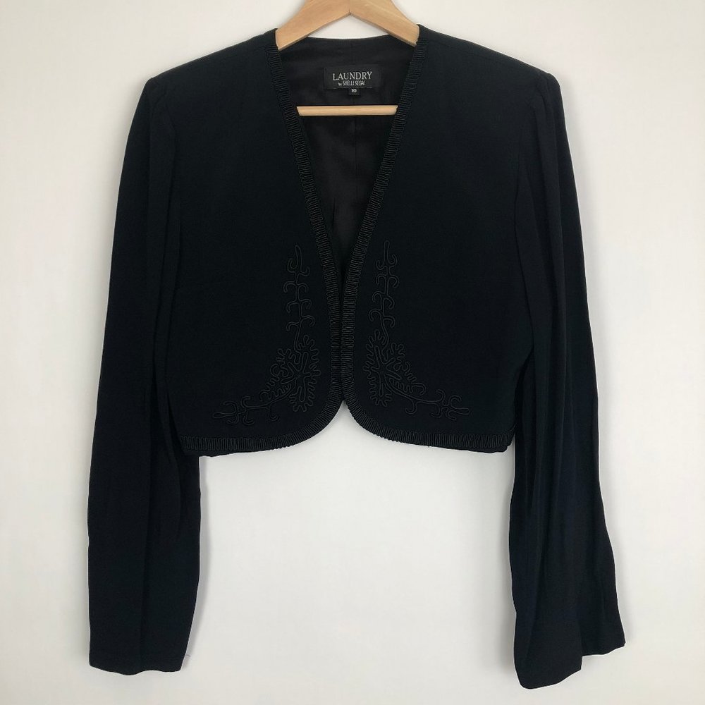 Laundry by Shelli Segal Cropped Embellished Jacket